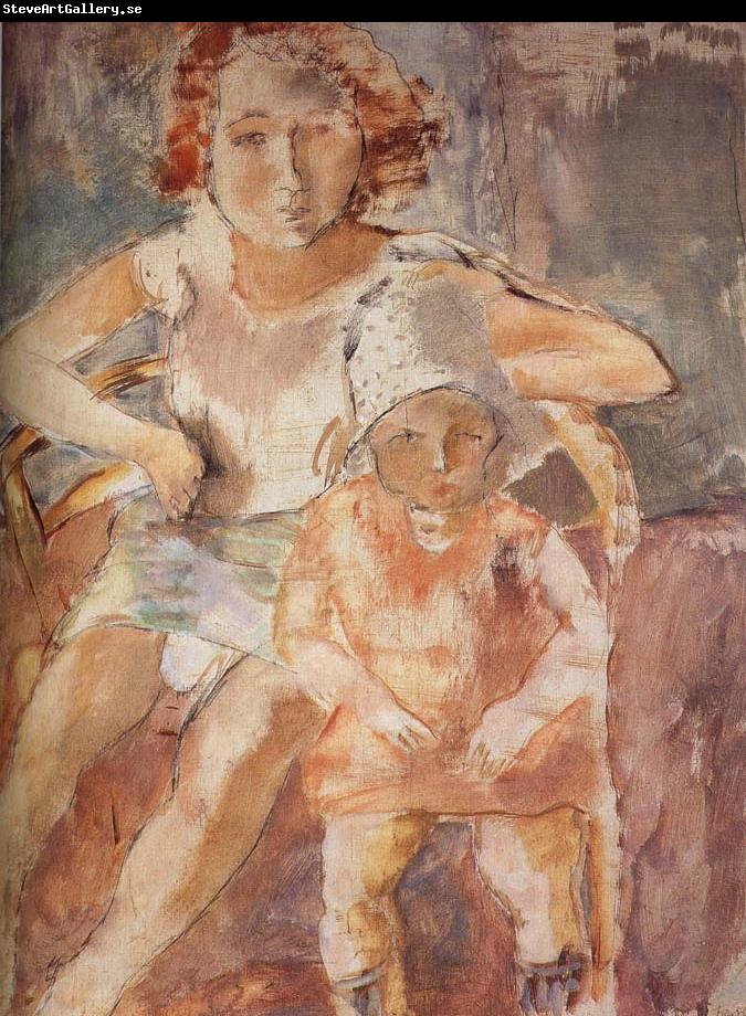 Jules Pascin Younger mother with child